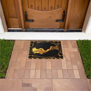 Achempong Gold Black Monochrome Christian Doormat