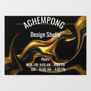 Achempong Luxury Gold Wave Window Cling – Store Ho