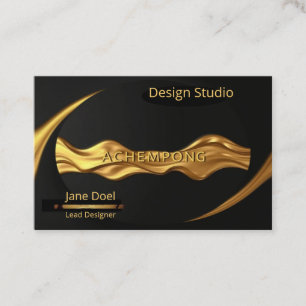 Achempong Modern Gold Flow – Professional Identity Business Card