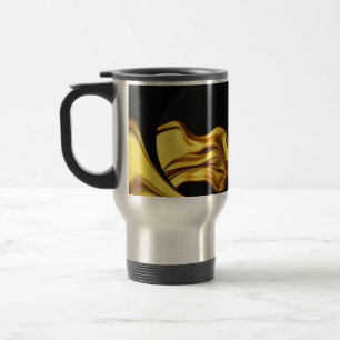 Achempong Opulent Liquid Gold Black Monochrome C Travel Mug