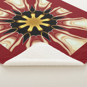 Achempong: Starburst Blanket Deep Crimson & Gold
