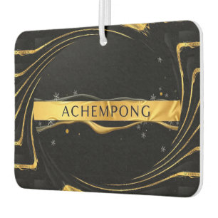 Achempong: The Auric Cascade Opulent Liquid Gold Car Air Freshener