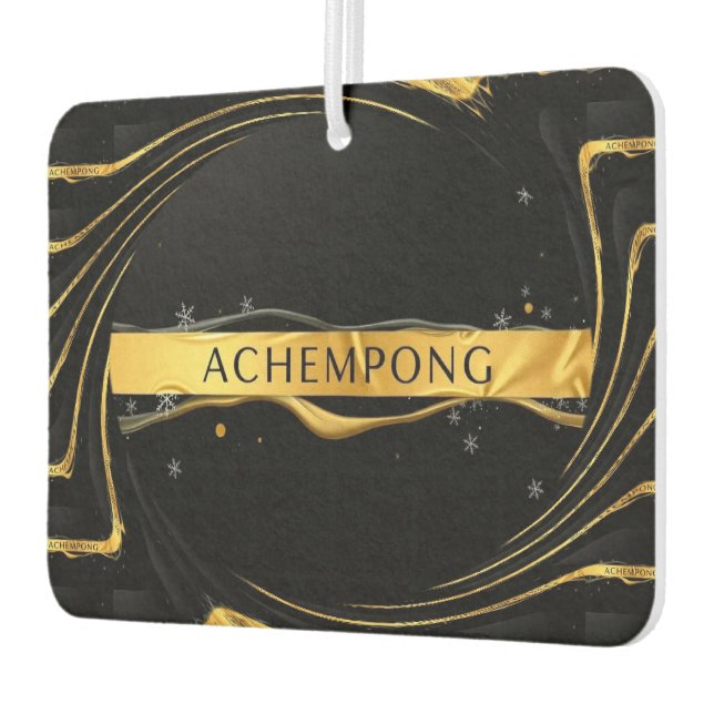 Achempong: The Auric Cascade | Opulent Liquid Gold Car Air Freshener (Left)