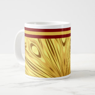 Achempong: The Gilded Zenith Opulent Swirl Crimson Large Coffee Mug