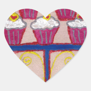 Achempong's Artful Inspirational Cupcake Couture Heart Sticker