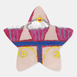 Achempong's Artful Inspirational Cupcake Couture Star Sticker