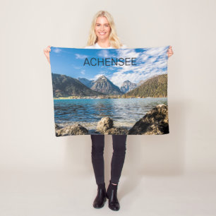 Achensee Tyrol Retro Austria Holiday Souvenir Lugg Fleece Blanket