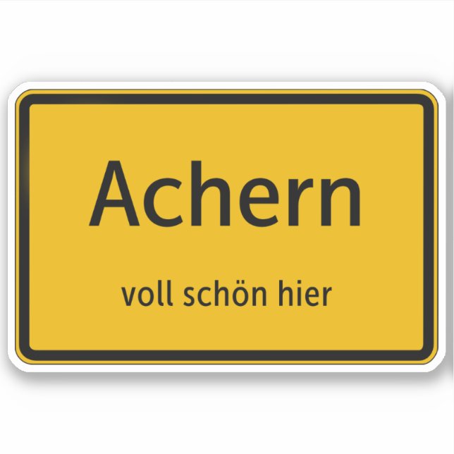 Achern stickers decals car stickers (Front)