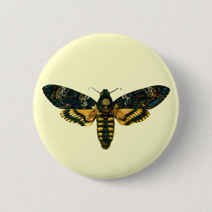 Acherontia atropos (Death's Head Hawkmoth) 6 Cm Round Badge