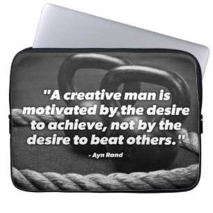 Achieve - Kettlebell Workout Motivational Laptop Sleeve