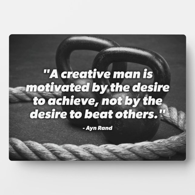 Achieve - Kettlebell Workout Motivational Plaque (Front)