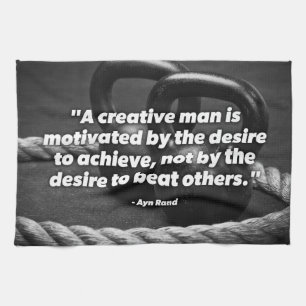 Achieve - Kettlebell Workout Motivational Tea Towel