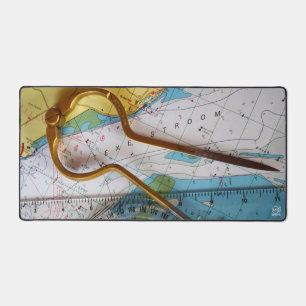 Achieve your goals by charting a course. desk mat