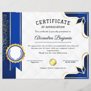 Achievement Appreciate Certificate