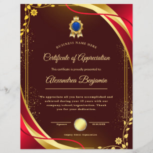 Achievement Appreciate Certificate