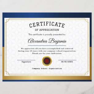 Achievement Appreciate Certificate