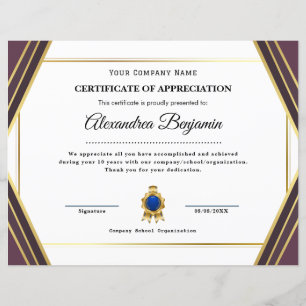 Achievement Appreciate Certificate