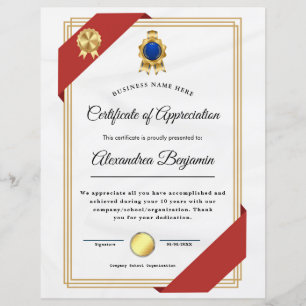 Achievement Appreciate Certificate