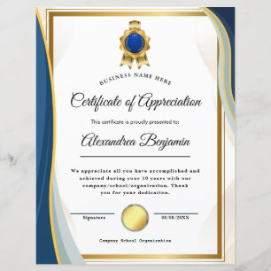 Achievement Appreciate Certificate
