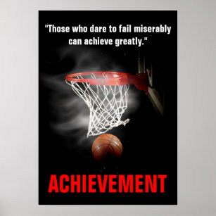 Achievement Basketball Inspirational Motivational Poster
