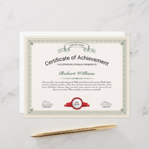 Achievement Certificate Template