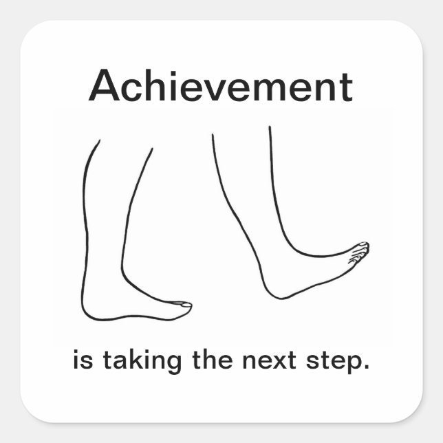 Achievement is taking the next step Stickers (Front)