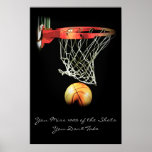 Achievement Motivational Quote Basketball Poster<br><div class="desc">I Love This Game. Popular Sports - Basketball Game Ball Image.</div>