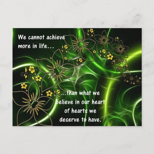 Achievement Motivational Quote Postcard (Front)
