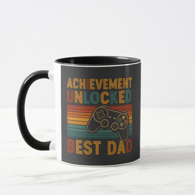 Achievement Unlocked Best Dad  Mug (Left)