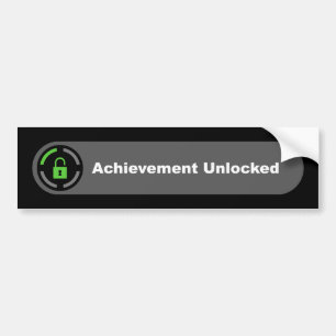 Achievement Unlocked Bumper Sticker