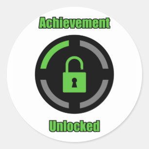 Achievement Unlocked Classic Round Sticker