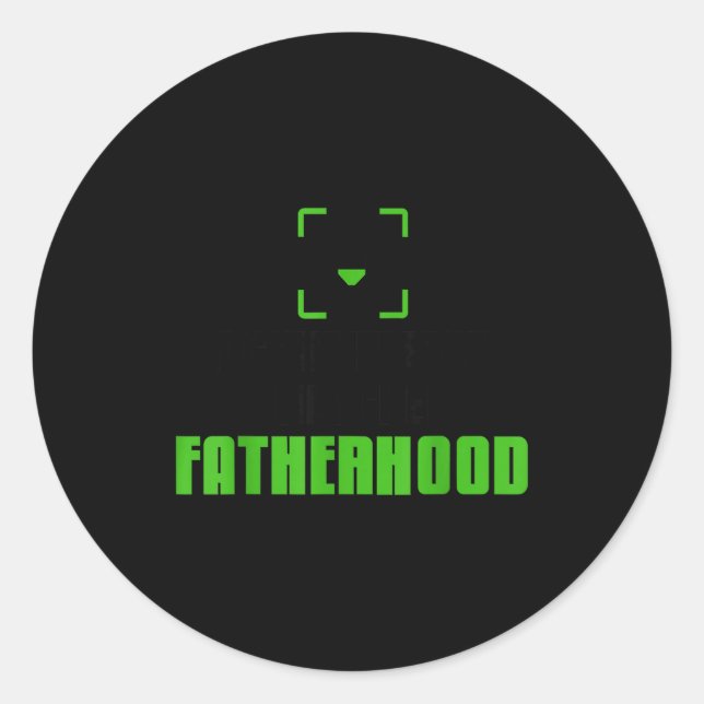 Achievement Unlocked Fatherhood Gamer Video Games  Classic Round Sticker (Front)