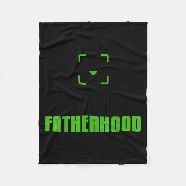 Achievement Unlocked Fatherhood Gamer Video Games  Fleece Blanket (Front)