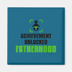 Achievement Unlocked Fatherhood Gamer Video Games Magnet
