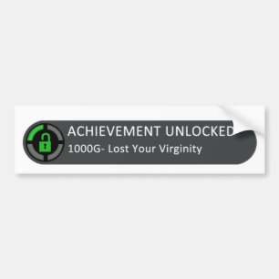 Achievement Unlocked Lost Virginity Bumper Sticker