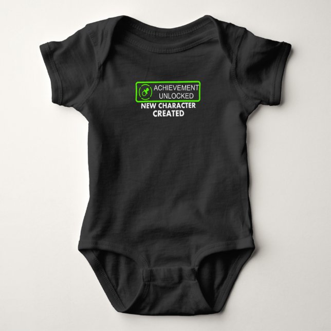 Achievement Unlocked - New Character Created Baby Bodysuit (Front)