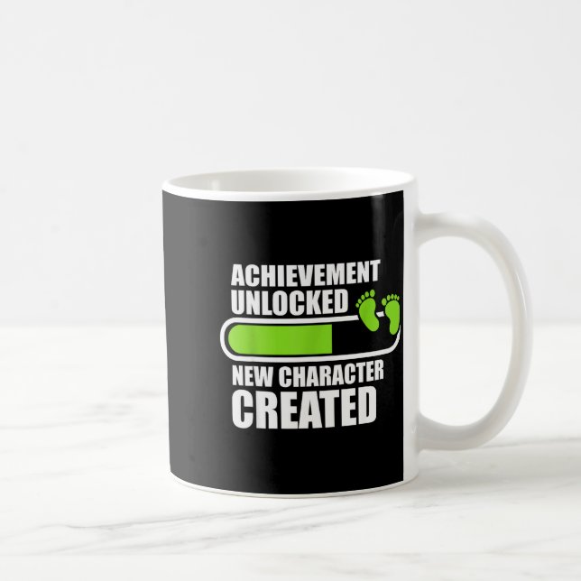 Achievement Unlocked New Character D Funny Pregnan Coffee Mug (Right)