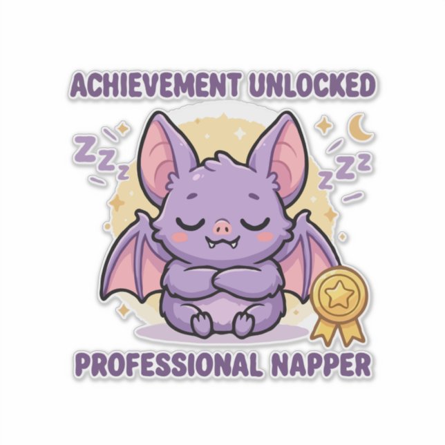 Achievement Unlocked Professional Napper Bat (Front)