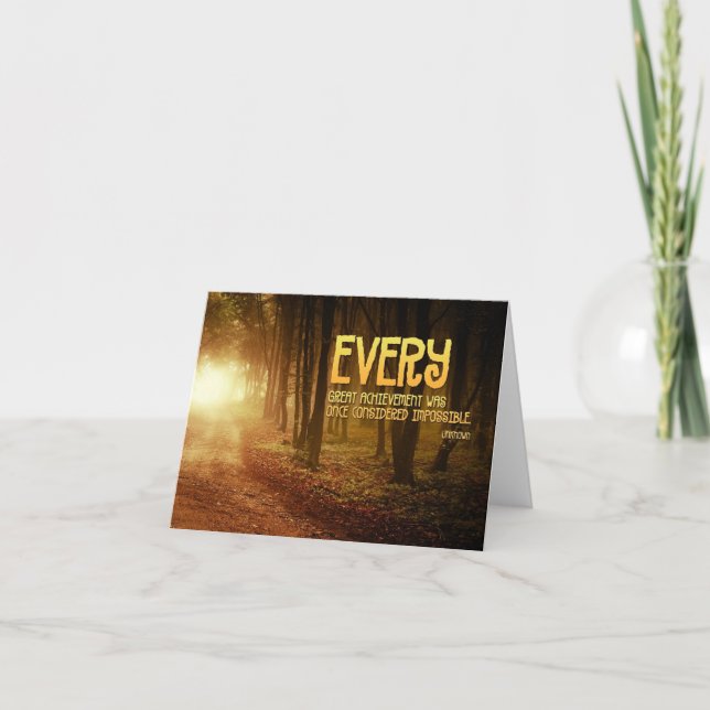 Achievements Inspirational Note Card (Front)