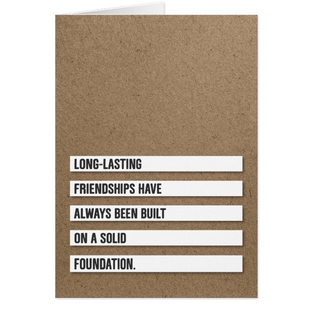 Achieving a Long-Lasting Friendship Greeting Card (Front)