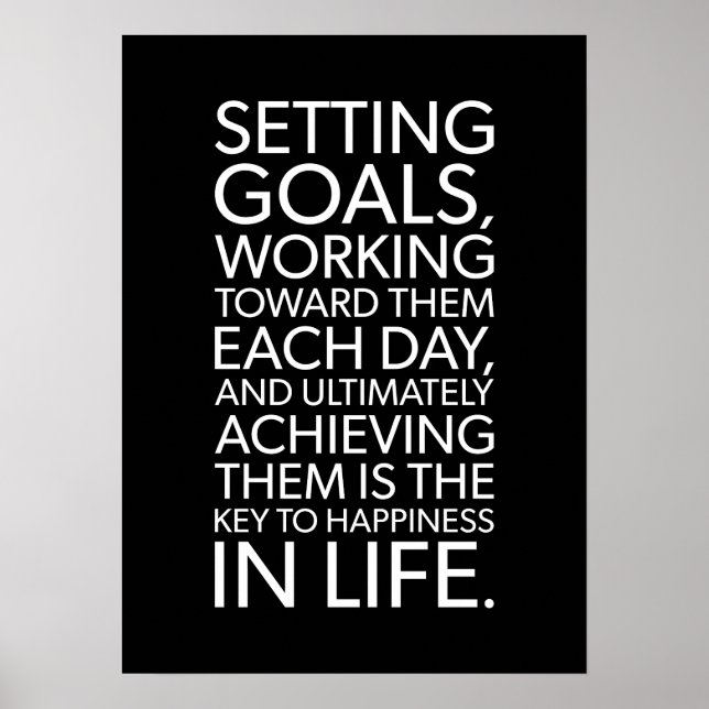 Achieving Goals Is Key To Happiness - Gym, Hustle Poster (Front)