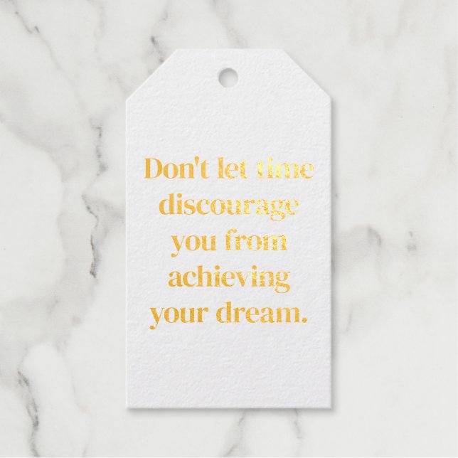 Achieving Your Dream Foil Gift Tag (Front)
