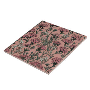 Achillea Desert Eve Deep Rose pattern Ceramic Tile
