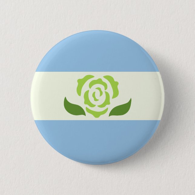 Achillean Flag  6 Cm Round Badge (Front)