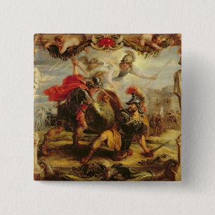 Achilles Defeating Hector, 1630-32 15 Cm Square Badge