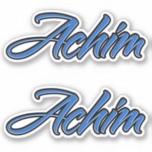 Achim name blue sticker embroiderset