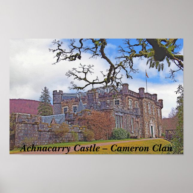 Achnacarry Castle – Cameron Clan Poster (Front)