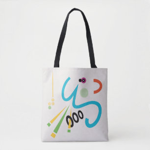 Achoo Abstract Modern Art Smilelines Tote Bag