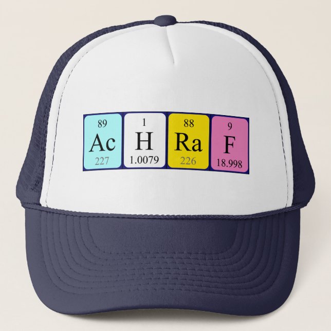 Achraf periodic table name hat (Front)