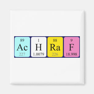 Achraf periodic table name magnet